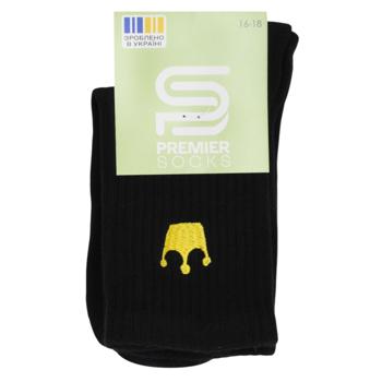 Premier Socks Crown High Children's Socks with Embroidery s.16-22 Black - buy, prices for NOVUS - photo 3