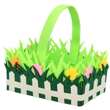 Apli Krapli Basket with Grass Felt Decoration - buy, prices for NOVUS - photo 1