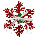 Red Snowflake Decoration 15*13*1cm YE759R