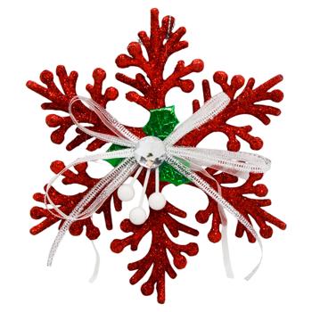 Red Snowflake Decoration 15*13*1cm YE759R - buy, prices for - photo 1