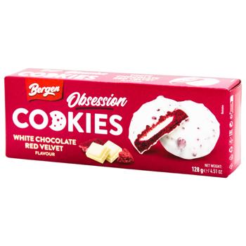 Печенье Bergen Obsession White Chocolate Red Velvet 128г