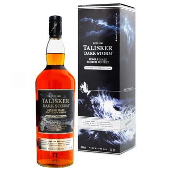 Виски Talisker Dark Storm Box 45.8% 1л - купить, цены на МегаМаркет - фото 1