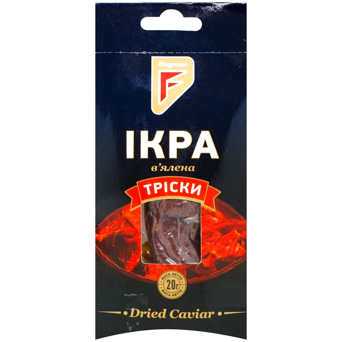

Икра Flagman трески вяленая 20г