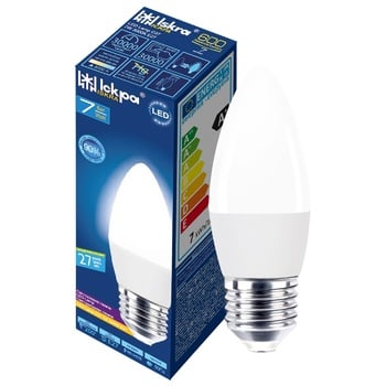 Iskra LED Lamp C37 7W E27 3000K - buy, prices for Tavria V - photo 1