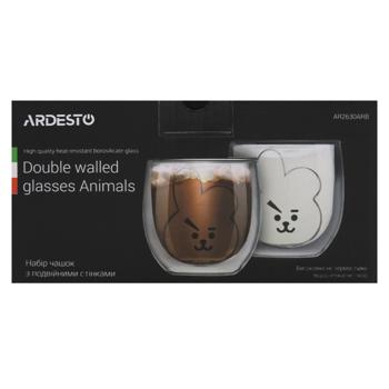 Чашка Ardesto Animals 300мл 2шт - купити, ціни на ULTRAMARKET - фото 3