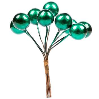 Yes! Fun Pearl Green Berries Decoration 17mm 9pcs