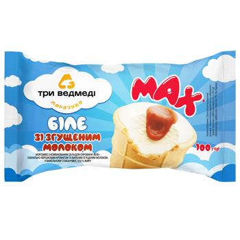 Three Bears White Ice Cream with Condensed Milk 100g - buy, prices for Chudo Market - photo 1