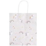 Пакет подарочный Крафт Единорог 22х27х11см