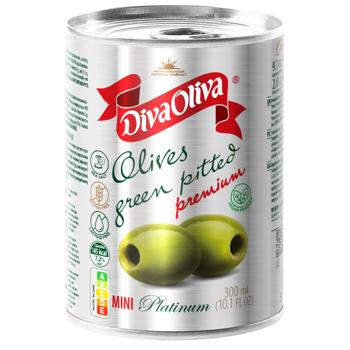 Оливки зеленые Diva Oliva Мини без косточки 300мл - купить, цены на METRO - фото 1