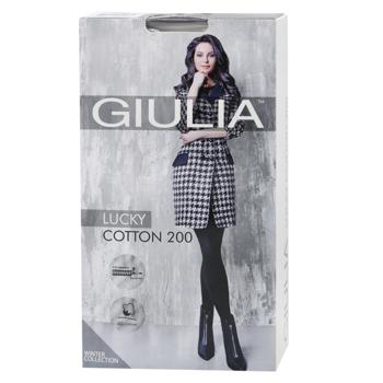 Колготи жіночі Giulia Lucky Cotton 200ден р.2 nero - купити, ціни на NOVUS - фото 2