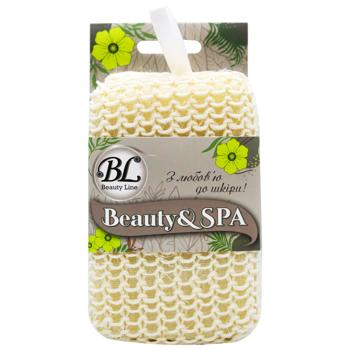 Мочалка-спонж Beauty Line сизаль бавовняна SPA 412256
