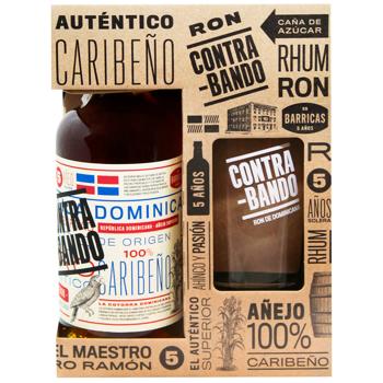 Ром Luis Caballero Contrabando 38% 0,7л + бокал - купить, цены на WINETIME - фото 2