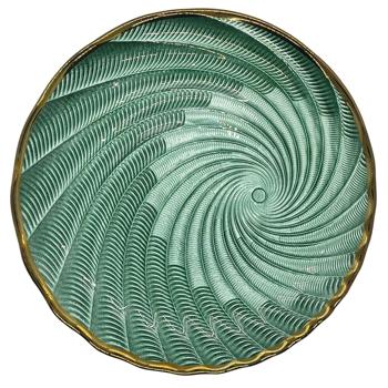 Тарелка зеленая 21см 955-36-64604 - купить, цены на КОСМОС - фото 1