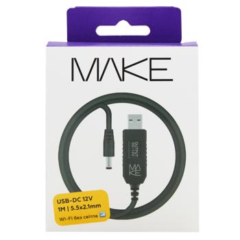 Кабель Make USB-DC 12V 1м черный - купить, цены на - фото 2
