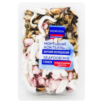 Морской коктейль Norven вареный охлажденный вакуумная упаковка 300г - купить, цены на Cупермаркет "Харьков" - фото 1