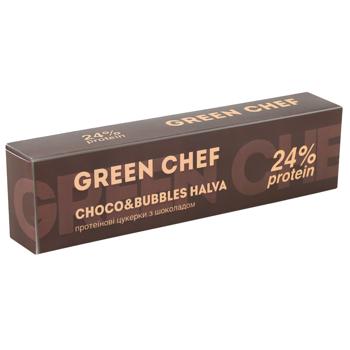 Цукерки Green Chef Choco&Bubbles Halva протеїнові з шоколадом 36г - купити, ціни на Grono - фото 3