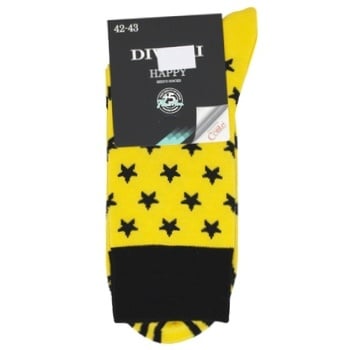 Diwari Happy Man's Socks 20C-37SP s.27 yellow - buy, prices for Vostorg - photo 2