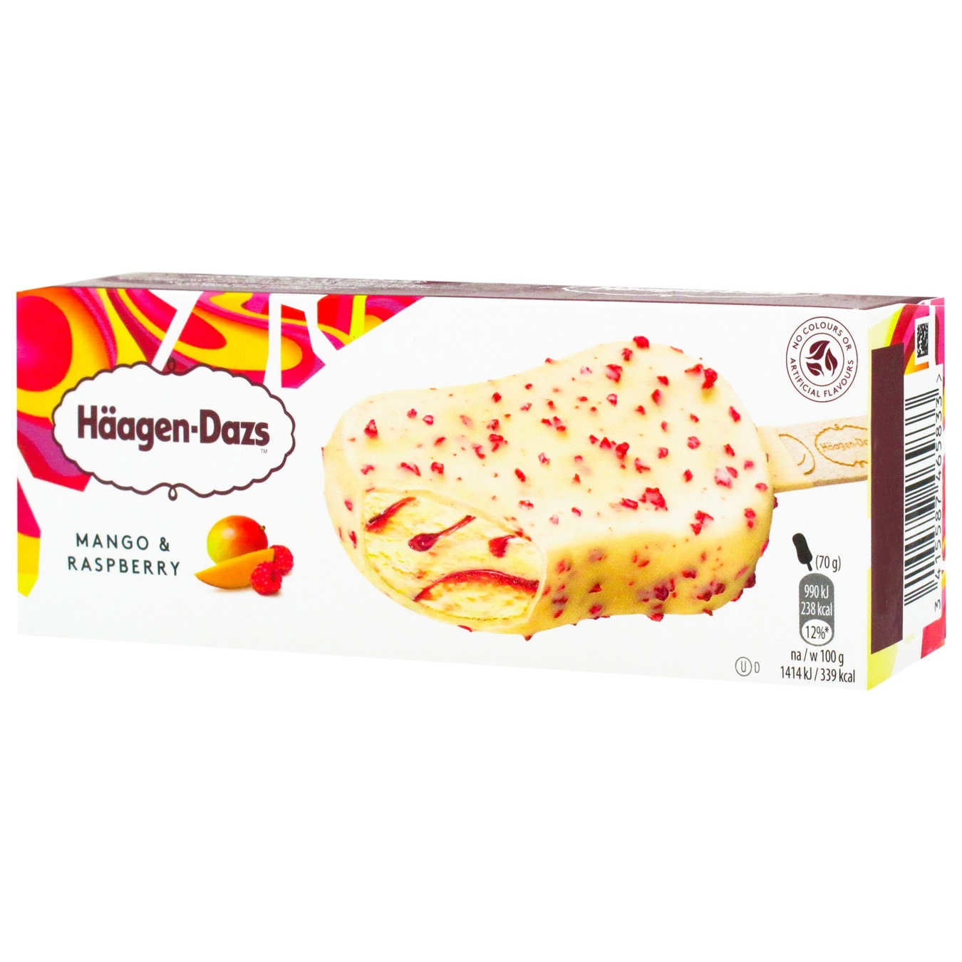 

Мороженое Haagen Dazs Эскимо манго и малина в белом шоколаде 70г