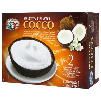 Gelato D'Italia Ice cream with coconut flavor 2pcsX75g - buy, prices for METRO - photo 1