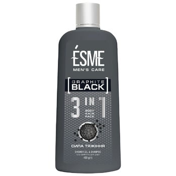 Esme Graphite Black Shower Gel-shampoo 3in1 for Men 400g - buy, prices for - photo 1