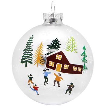 Koopman Houses Silver Christmas Tree Ball 8cm in assortment - buy, prices for Auchan - photo 2