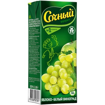 Sochnyy Frukt Apple-white Grape Nectar 200ml - buy, prices for EKO Market - photo 1