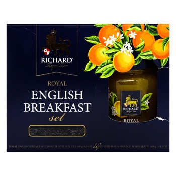 Richard Royal English Breakfast Black Tea 180g and Richard Royal Orange Marmelade Jam 400g - buy, prices for - photo 2