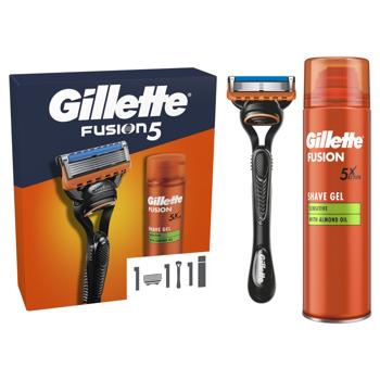 Gillette Fusion5 + Shaving Gel 200ml Gift Set - buy, prices for - photo 2
