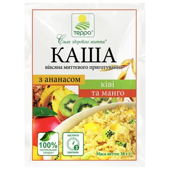 Каша овсяная Терра с манго, киви и ананасом моментального приготовления 38г - купить, цены на Чудо Маркет - фото 1