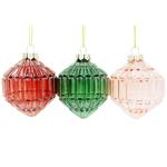 Actuel Diamond Glass Christmas Decoration 6.5cm in Assortment