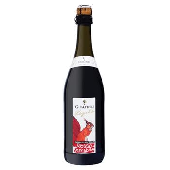 Вино ігристе La Cantina Lambrusco dell' Emilia Ligabue Rosso Amabile червоне солодке 8% 0.75л - купити, ціни на Таврія В - фото 1