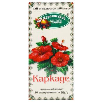 Чай цветочный Карпатский Чай Каркаде 1,5г*20шт - купить, цены на ULTRAMARKET - фото 3