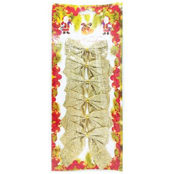 Set of Gold Bows 6pcs 8*8cm - buy, prices for Tavria V - photo 1