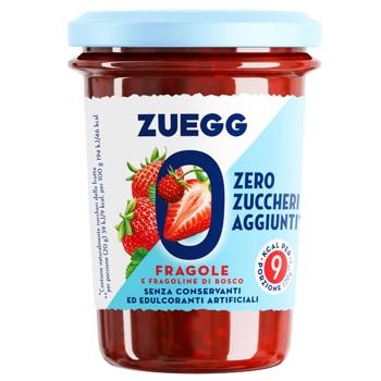 jam zuegg strawberries with cream 220g glass jar