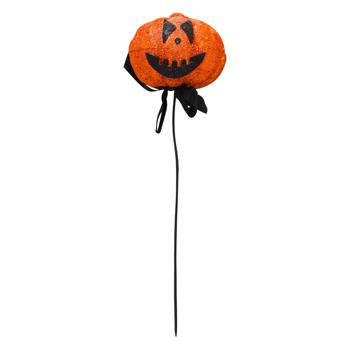 Yes! Fun Halloween Pumpkin Decor on Stick with Glitter 24cm - buy, prices for ULTRAMARKET - photo 1