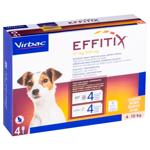 Virbac Effitix Drops on Withers for Dogs from 4 to 10kg from External Parasites 67mg/600mg 4 pipettes