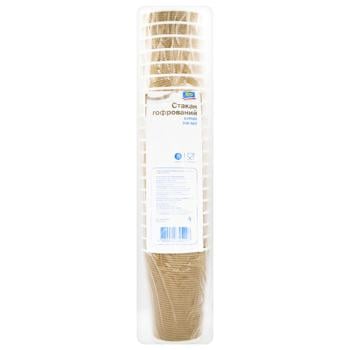 Aro Brown Corrugated Cup 340ml 20pcs - buy, prices for METRO - photo 1