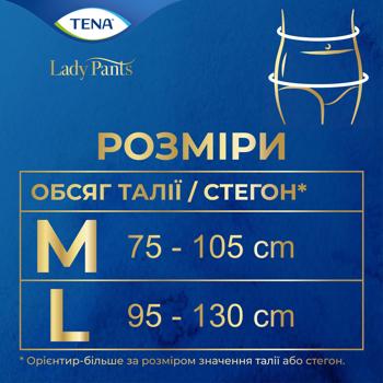 Труси урологічні Tena Lady Pants Plus для жінок бежеві M 9шт - купити, ціни на - фото 10