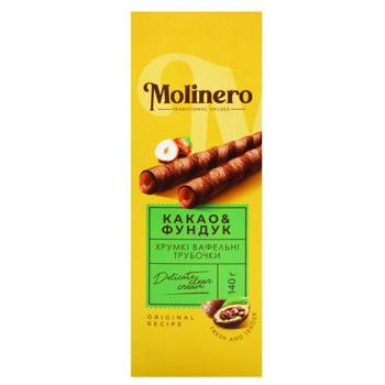Трубочки вафельные Molinero какао и фундук 140г - купить, цены на - фото 2