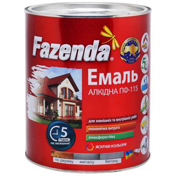 Эмаль Fazenda алкидная синий глянец ПФ-115 2,8кг - купить, цены на Auchan - фото 1