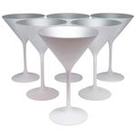 Набір келихів Stolzle Elements для коктейлю 6шт 240мл білий/срібний