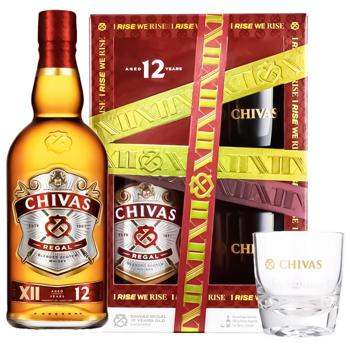 Виски Chivas Regal 12 лет 40% 0,7л + 2 стакана - купить, цены на AlcoHub - фото 2