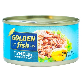 Тунец Golden Fish салатный в масле 185г - купить, цены на - фото 1