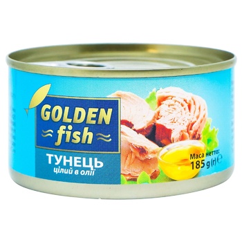 Тунец Golden Fish целый в масле 185г - купить, цены на ЕКО Маркет - фото 1