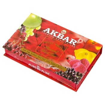 Набор чая Akbar Fruit Fiesta 80шт*2г - купить, цены на Auchan - фото 1