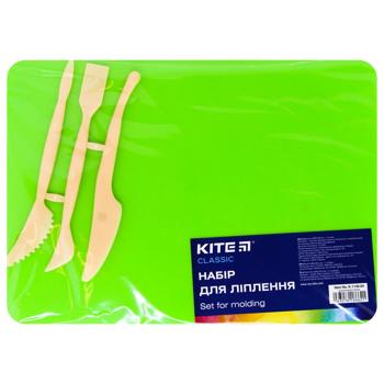 Набор для лепки Kite Classic зеленая дощечка 180*250мм и 3 стека - купить, цены на ULTRAMARKET - фото 1
