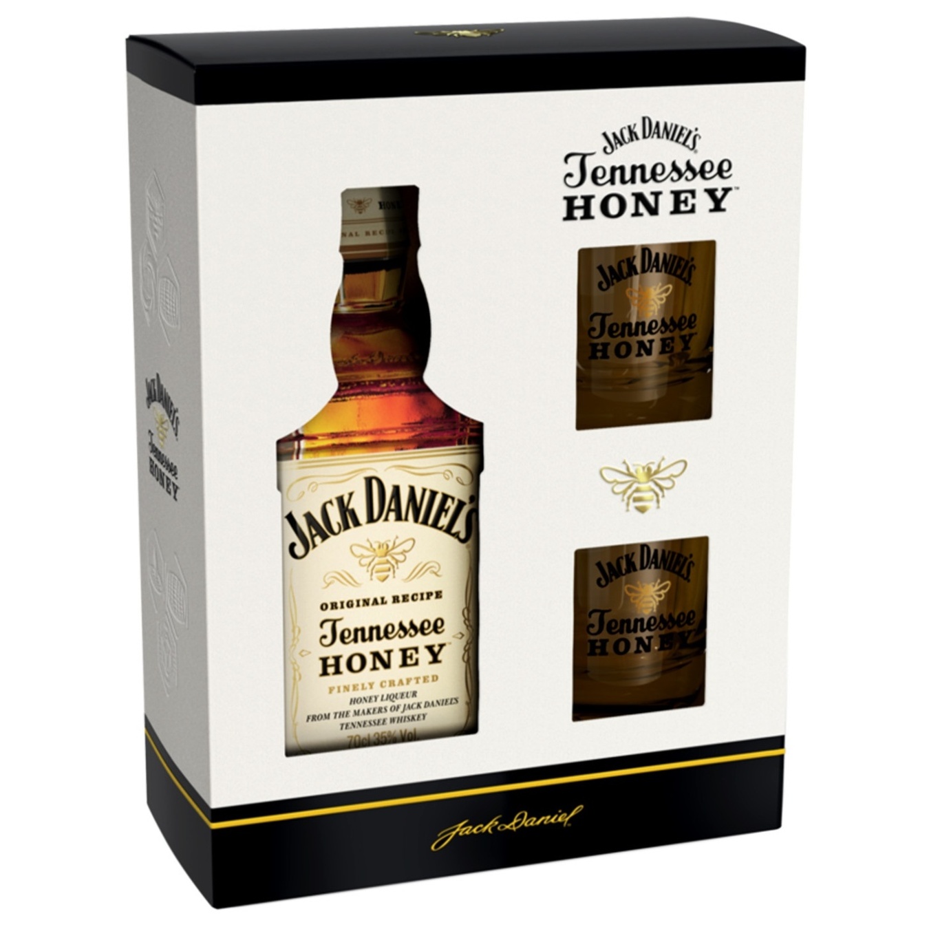 

Виски Jack Daniel's Tennessee Honey 35% 0.7л + два бокала в подарочной упаковке