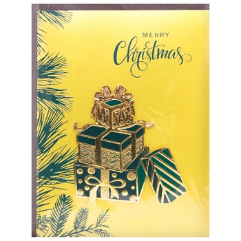 New Year's Card with an Envelope Elegance 17х12.5cm - buy, prices for MegaMarket - photo 2