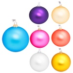 Single-color Glass Christmas Ball 10cm in Assortment