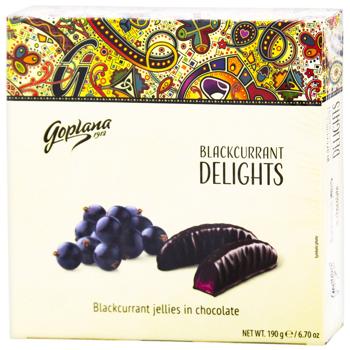Мармелад Goplana жувальний зі смаком смородини в шоколаді 190г - купити, ціни на КОСМОС - фото 1